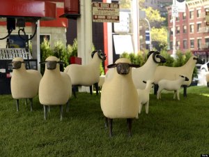 US-ART-SHEEP SCULPTURES